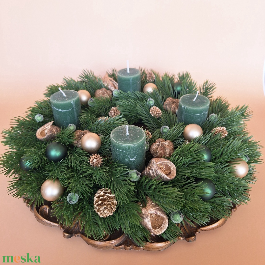 Adventi koszorú I. - karácsony - adventi díszek - adventi koszorú - Meska.hu