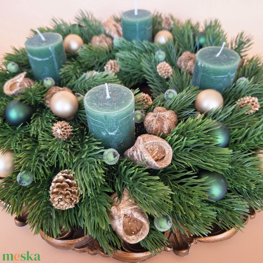 Adventi koszorú I. - karácsony - adventi díszek - adventi koszorú - Meska.hu