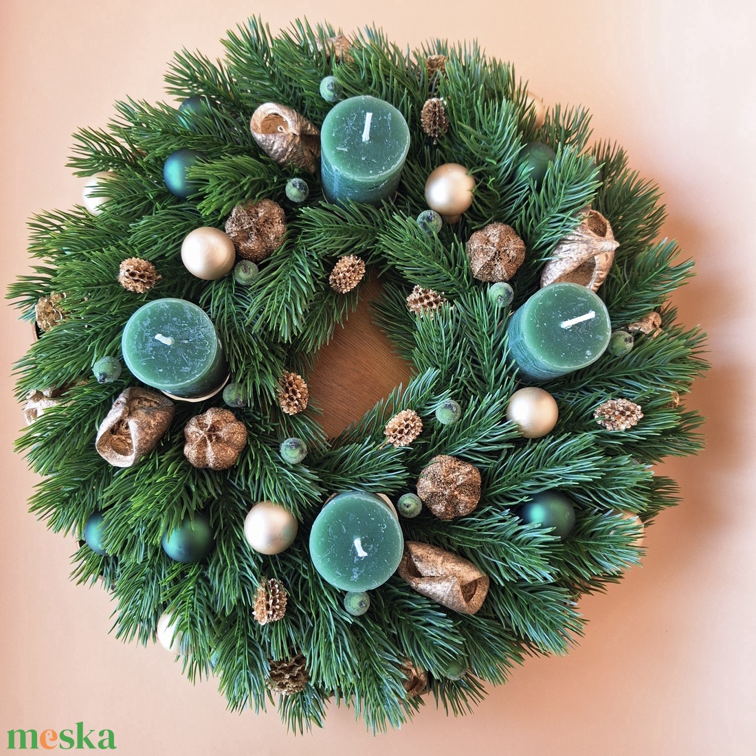 Adventi koszorú I. - karácsony - adventi díszek - adventi koszorú - Meska.hu