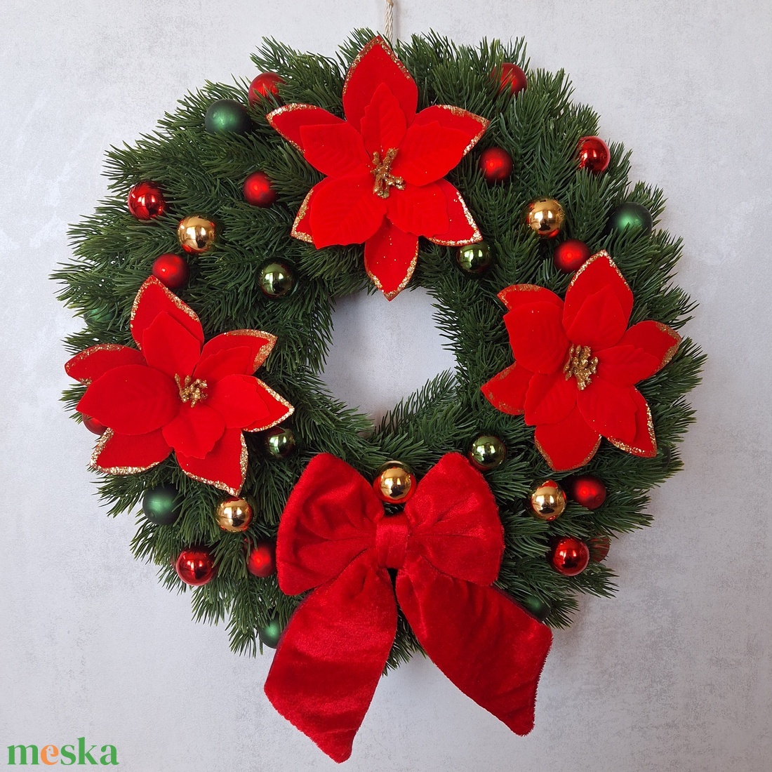 Ledes karácsonyi ajtódísz - karácsony - karácsonyi lakásdekoráció - karácsonyi ajtódíszek - Meska.hu