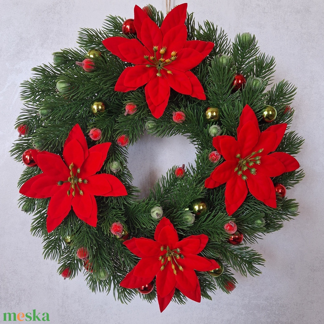 Ledes karácsonyi ajtódísz II. - karácsony - karácsonyi lakásdekoráció - karácsonyi ajtódíszek - Meska.hu