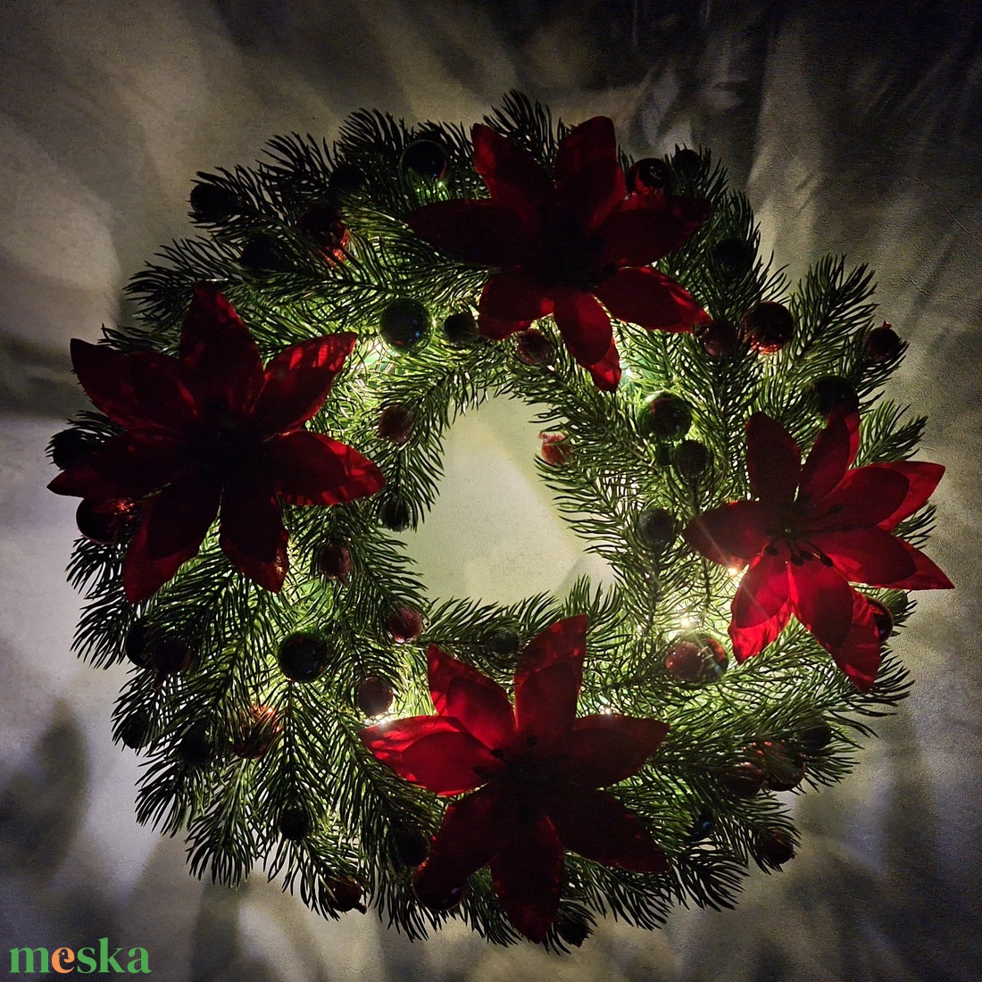 Ledes karácsonyi ajtódísz II. - karácsony - karácsonyi lakásdekoráció - karácsonyi ajtódíszek - Meska.hu