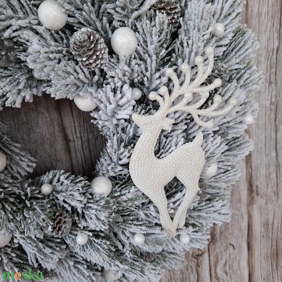 Ledes karácsonyi ajtódísz-hamvas - karácsony - karácsonyi lakásdekoráció - karácsonyi ajtódíszek - Meska.hu