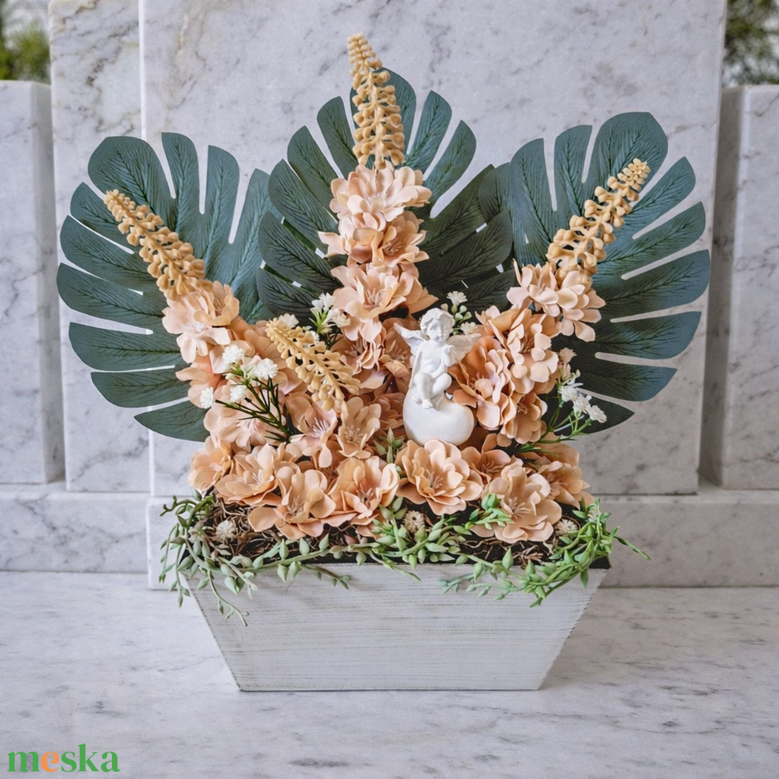 Angyalkás sírdísz I. - otthon & életmód - vallás - temetkezési tárgy - sírdísz, kegyeleti dísz - Meska.hu