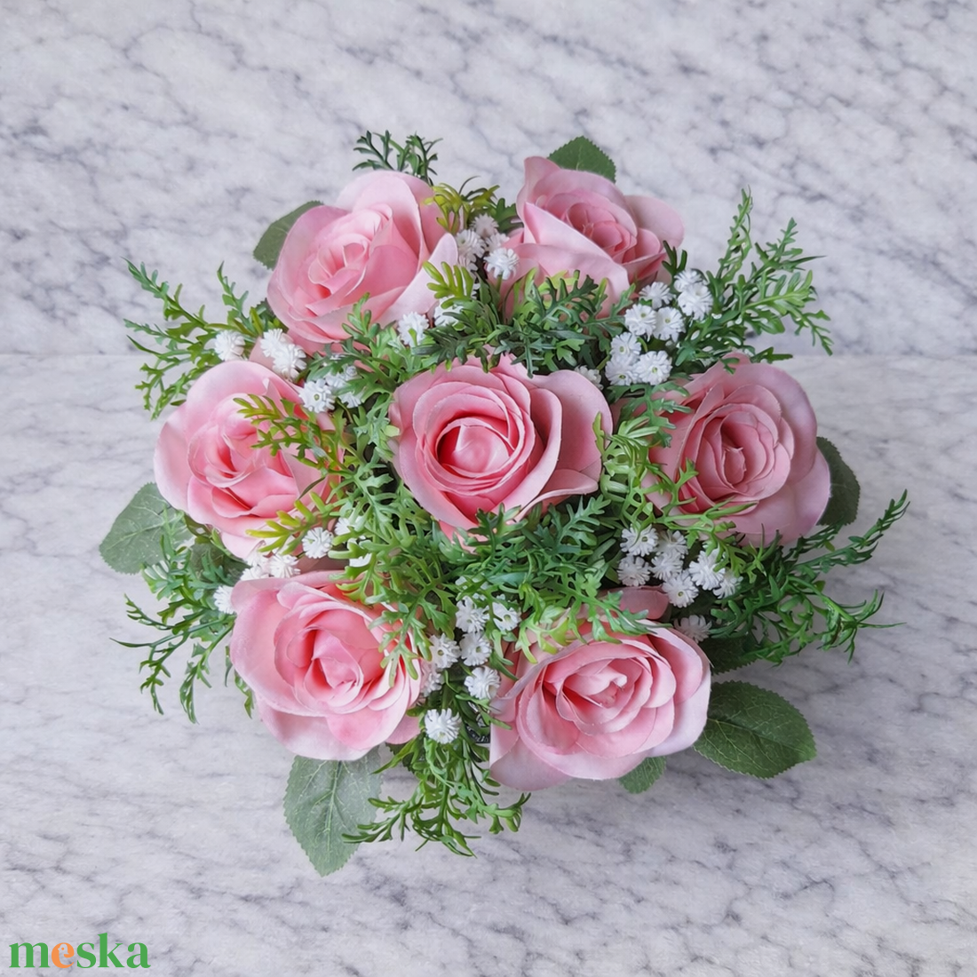 Élethű rózsás sírdísz - otthon & életmód - vallás - temetkezési tárgy - sírdísz, kegyeleti dísz - Meska.hu