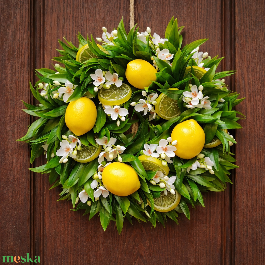 Nyári ajtódísz-citrom - otthon & életmód - dekoráció - ajtó- és ablak dekoráció - ajtódísz & kopogtató - Meska.hu