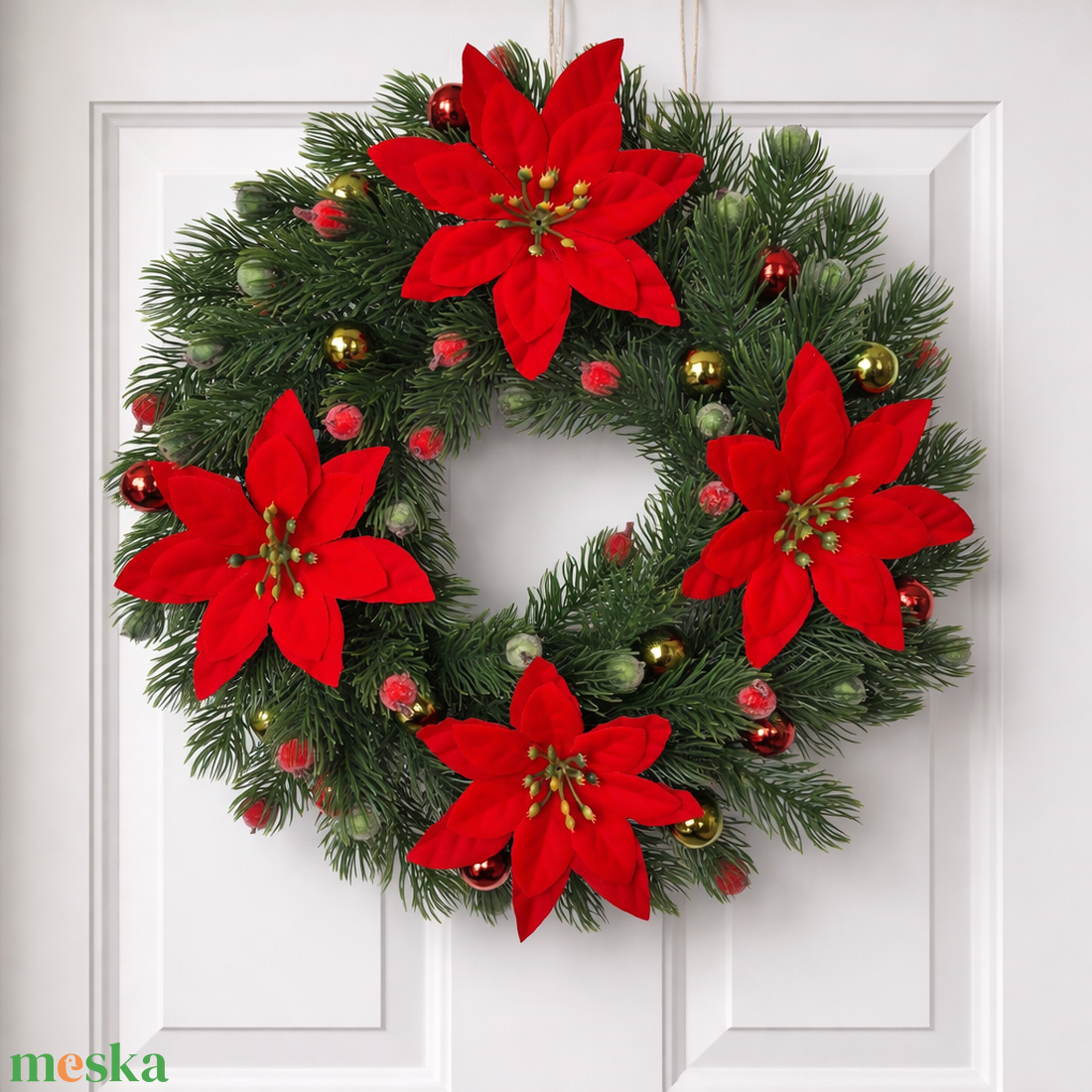 Ledes karácsonyi ajtódísz II. - karácsony - karácsonyi lakásdekoráció - karácsonyi ajtódíszek - Meska.hu