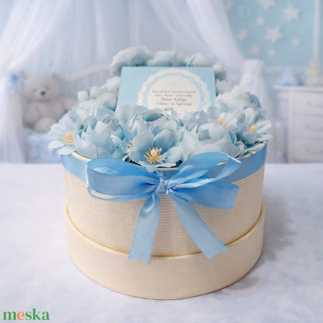  Babaköszöntő virágbox-fiúnak - otthon & életmód - virágdekoráció - virágok - virágbox - Meska.hu