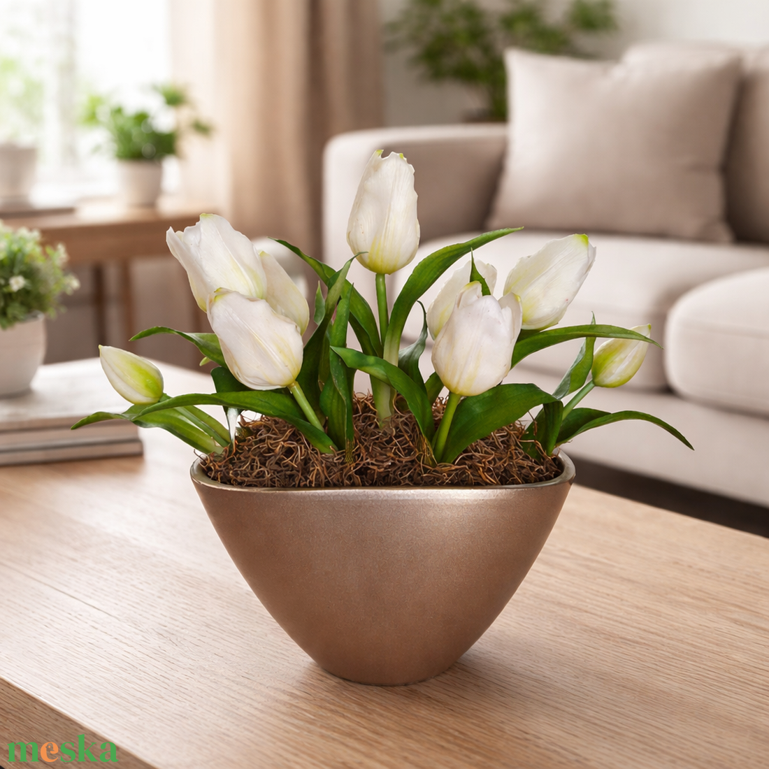 Élethű tulipános asztaldísz II. - otthon & életmód - dekoráció - asztal és polc dekoráció - asztaldísz - Meska.hu