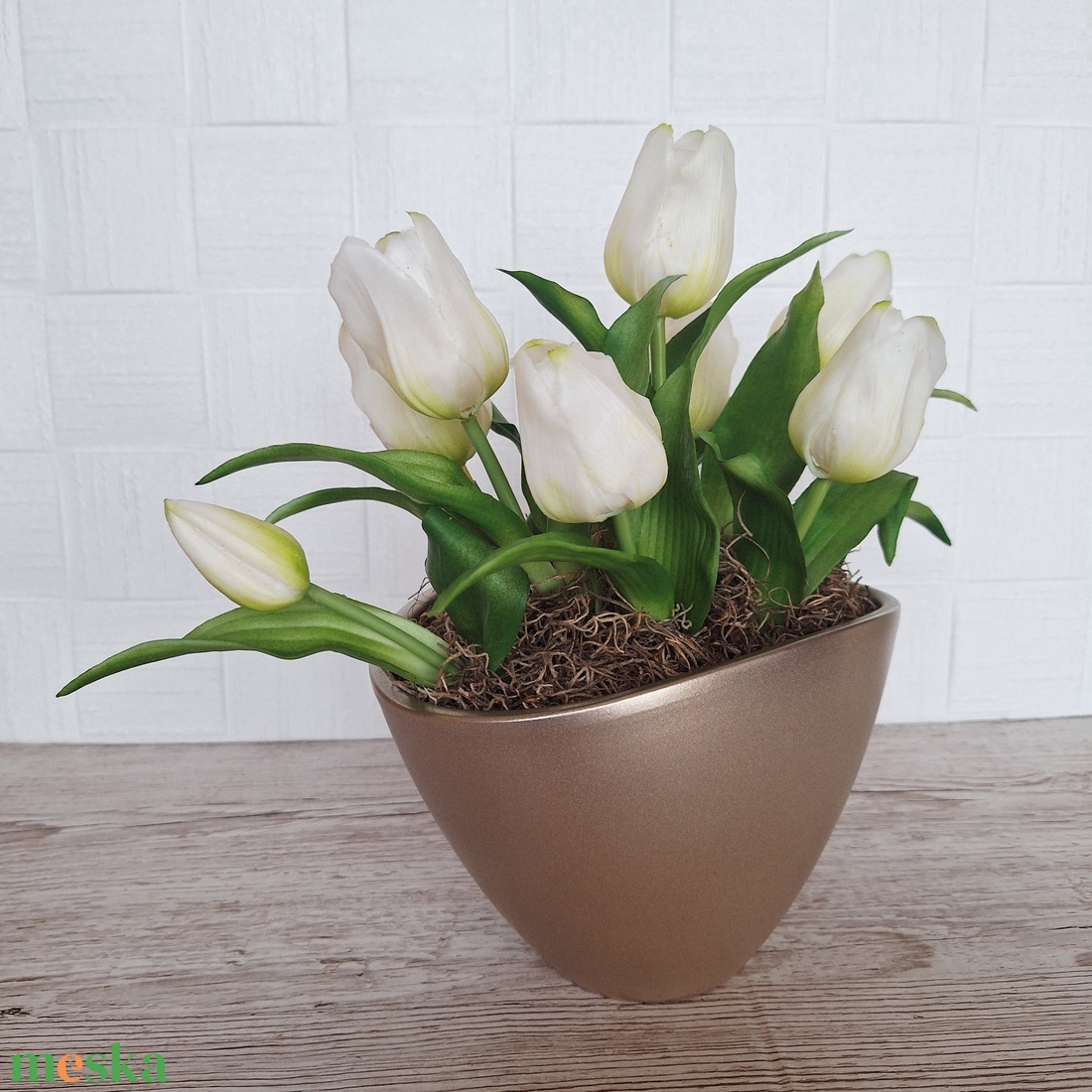 Élethű tulipános asztaldísz II. - otthon & életmód - dekoráció - asztal és polc dekoráció - asztaldísz - Meska.hu