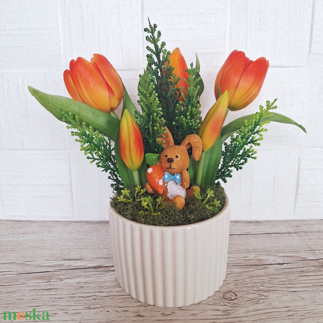   Húsveti dísz nyuszival - otthon & életmód - dekoráció - asztal és polc dekoráció - asztaldísz - Meska.hu