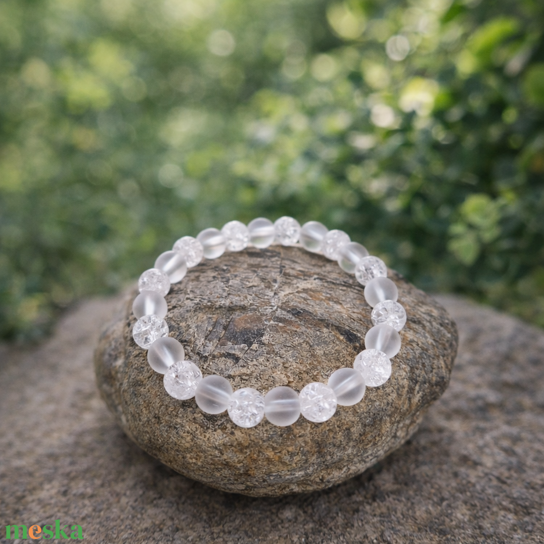 Csodás hegyikristály ásvány karkötő - ékszer - karkötő - gyöngyös karkötő - Meska.hu