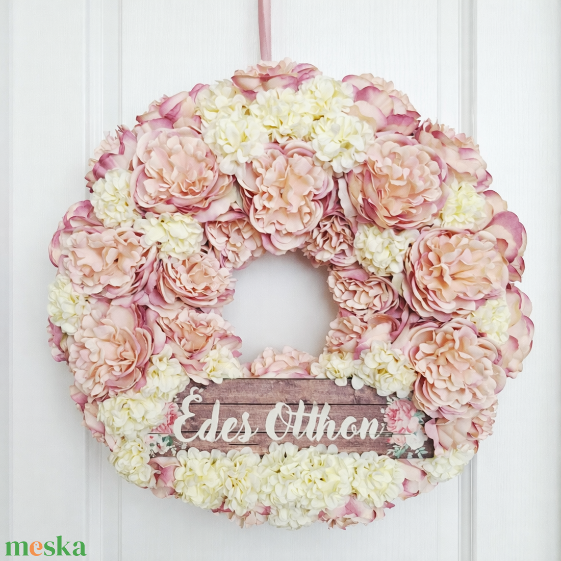 Csupa virágos ajtódísz - otthon & életmód - dekoráció - ajtó- és ablak dekoráció - ajtódísz & kopogtató - Meska.hu