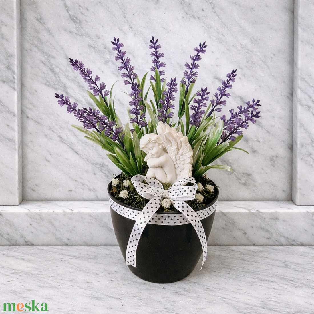 Angyalkás kegyeleti dísz III. - otthon & életmód - vallás - temetkezési tárgy - sírdísz, kegyeleti dísz - Meska.hu