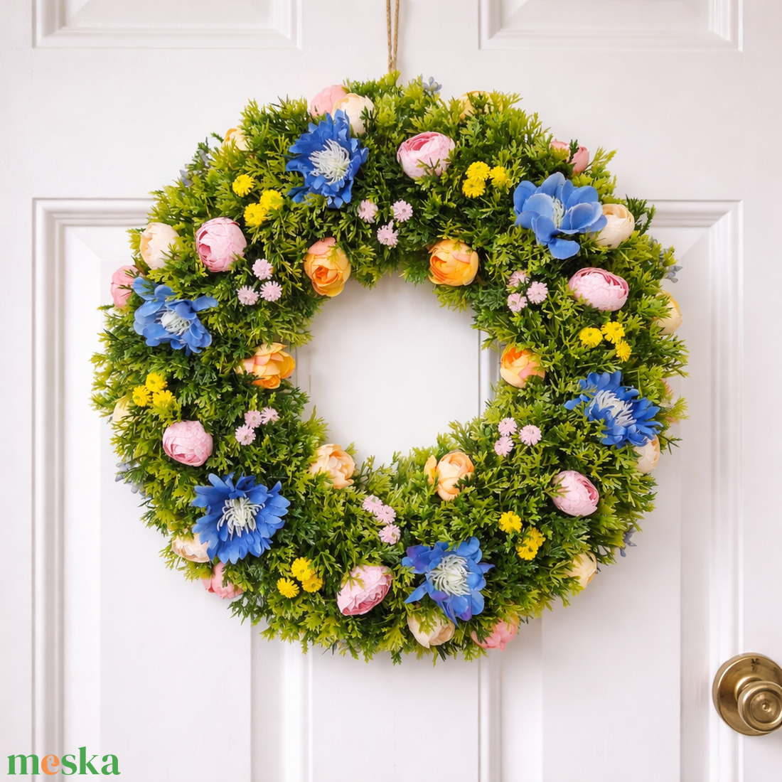 Virágos ajtódísz - otthon & életmód - dekoráció - ajtó- és ablak dekoráció - ajtódísz & kopogtató - Meska.hu