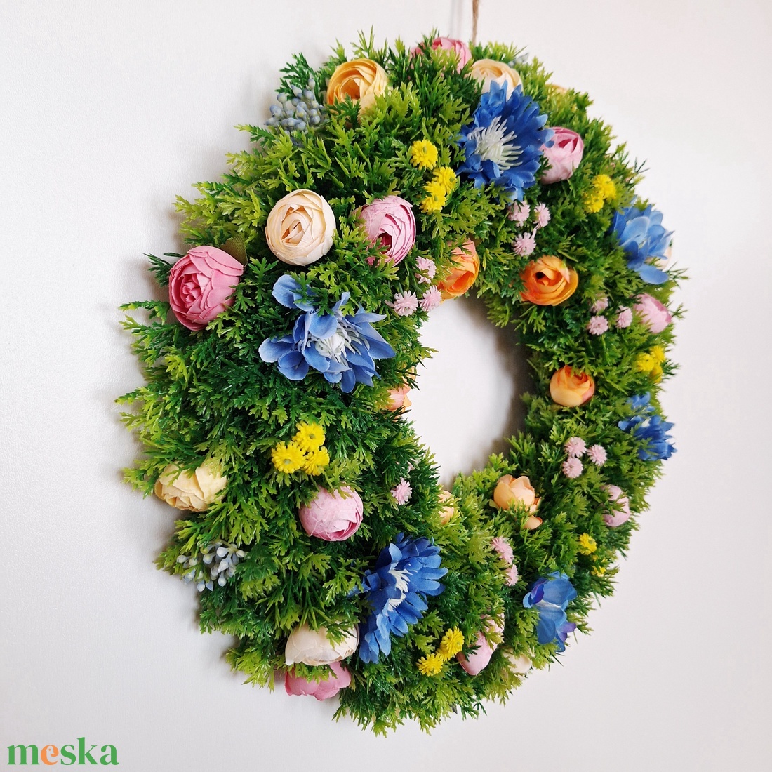 Virágos ajtódísz - otthon & életmód - dekoráció - ajtó- és ablak dekoráció - ajtódísz & kopogtató - Meska.hu