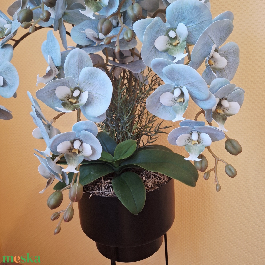 Állványos orchidea dekoráció  - otthon & életmód - virágdekoráció - virágdíszek - virágdísz kaspóban - Meska.hu