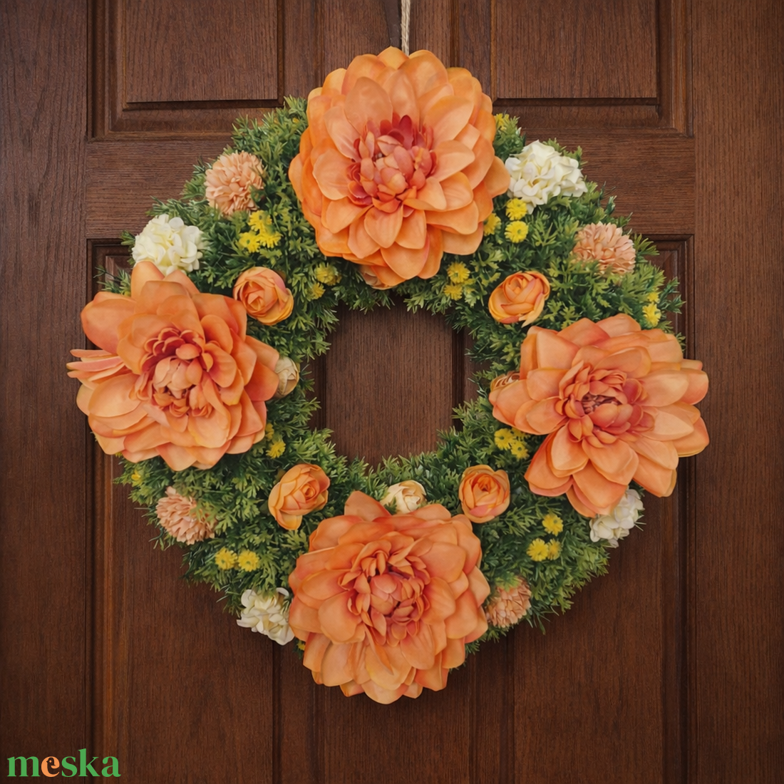 Virágos ajtódísz - otthon & életmód - dekoráció - ajtó- és ablak dekoráció - ajtódísz & kopogtató - Meska.hu