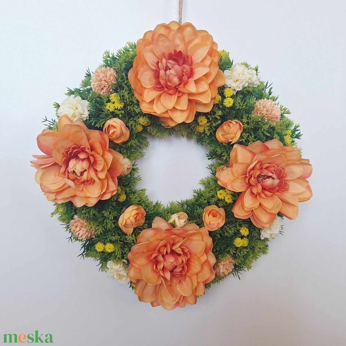 Virágos ajtódísz - otthon & életmód - dekoráció - ajtó- és ablak dekoráció - ajtódísz & kopogtató - Meska.hu