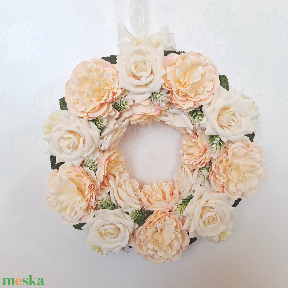 Csupa virágos ajtódísz - otthon & életmód - dekoráció - ajtó- és ablak dekoráció - ajtódísz & kopogtató - Meska.hu