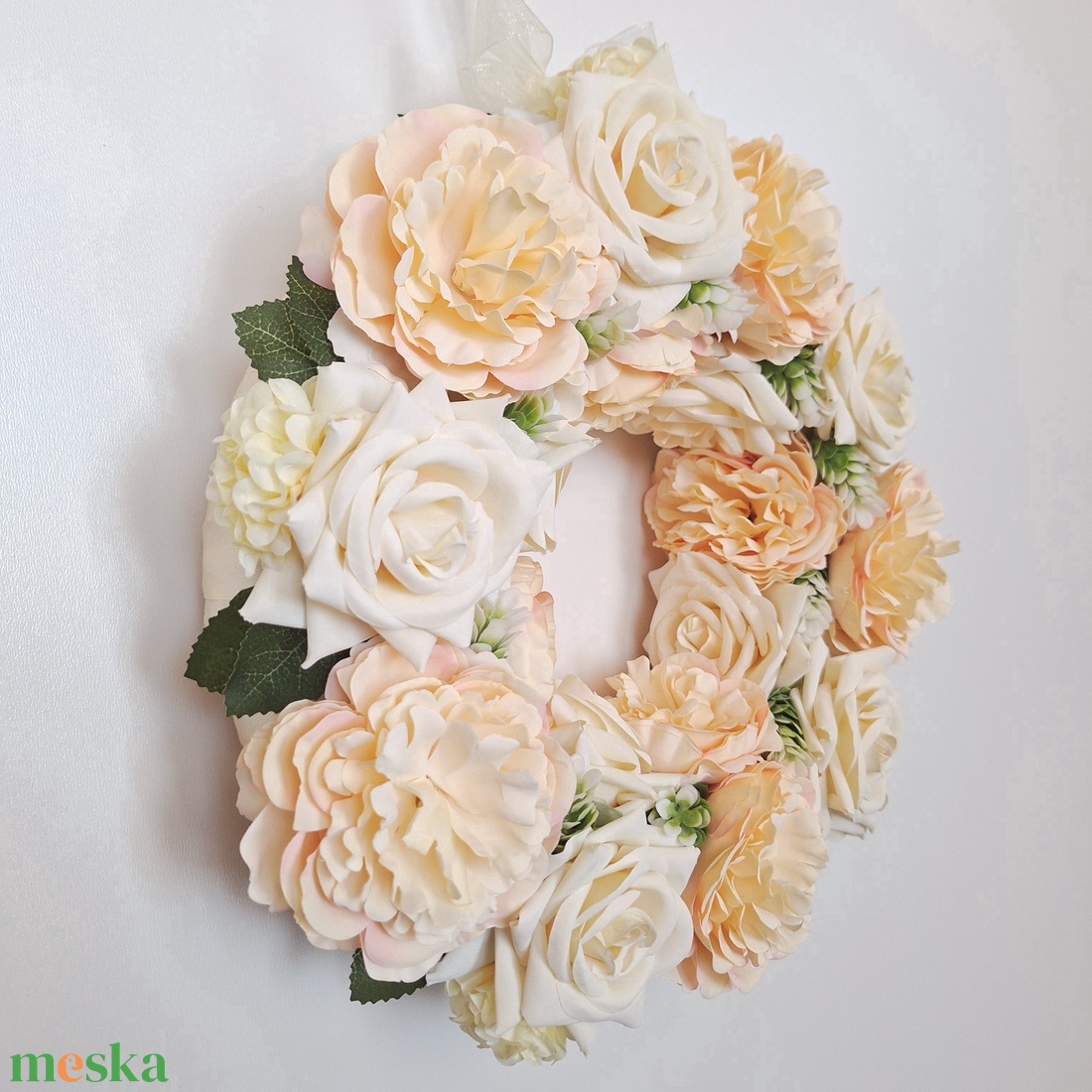 Csupa virágos ajtódísz - otthon & életmód - dekoráció - ajtó- és ablak dekoráció - ajtódísz & kopogtató - Meska.hu