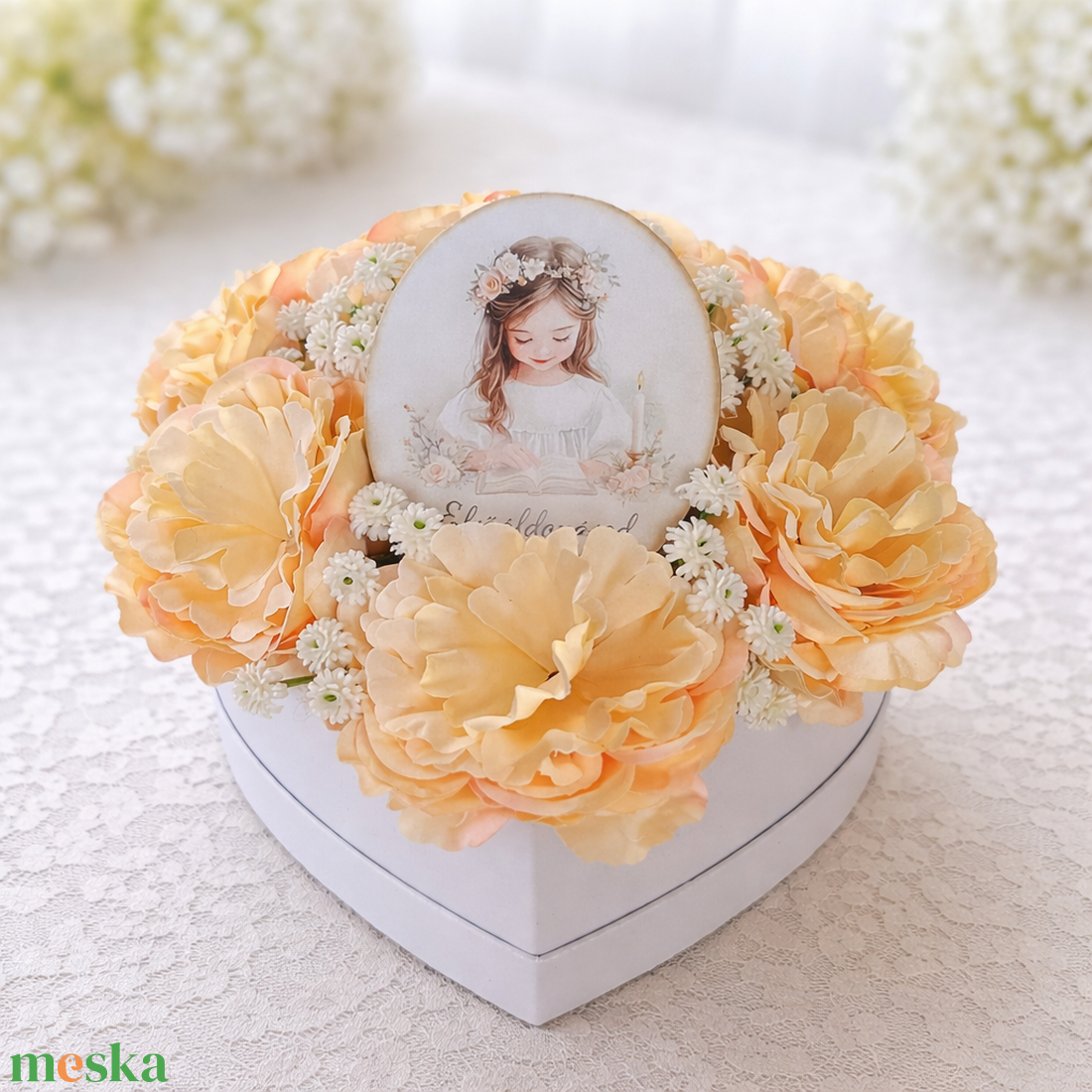 Virágbox elsőáldozásra - otthon & életmód - virágdekoráció - virágok - virágbox - Meska.hu