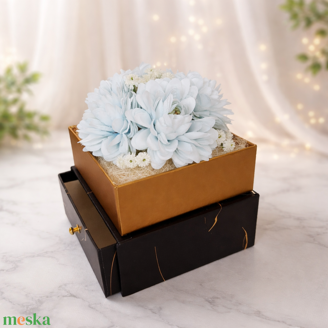 Pénz átadó kalap virágbox III. - otthon & életmód - papír, írószer - ajándékozás kellékei - pénzátadó doboz - Meska.hu