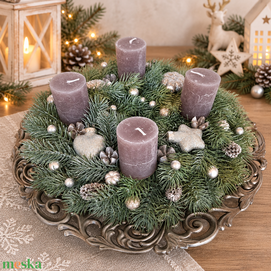 Adventi koszorú III. - karácsony - adventi díszek - adventi koszorú - Meska.hu