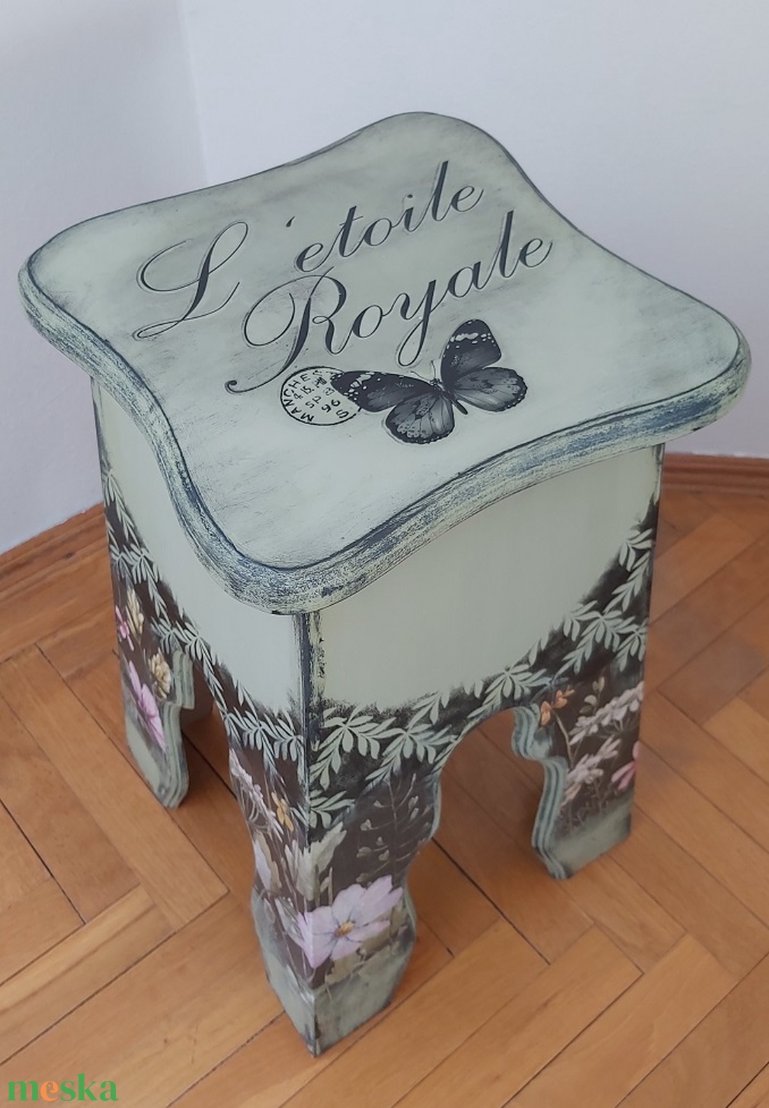 Zöld hokedli - otthon & életmód - bútor - más bútor - Meska.hu