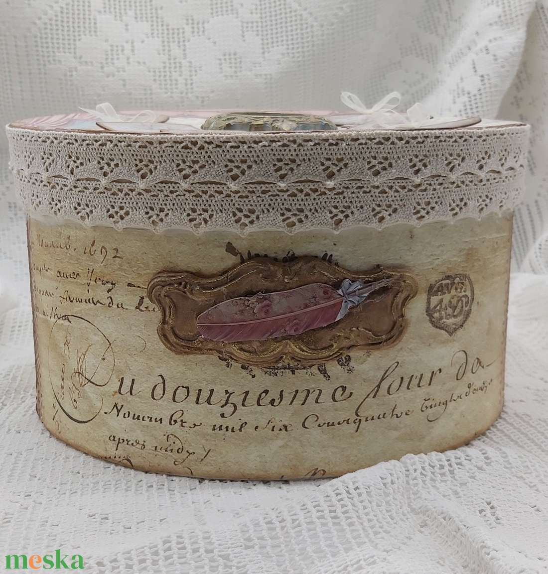 Sisi- Sissi -Erzsébet királyné portréjával díszített kalapdoboz - otthon & életmód - tárolás & rendszerezés - doboz - Meska.hu