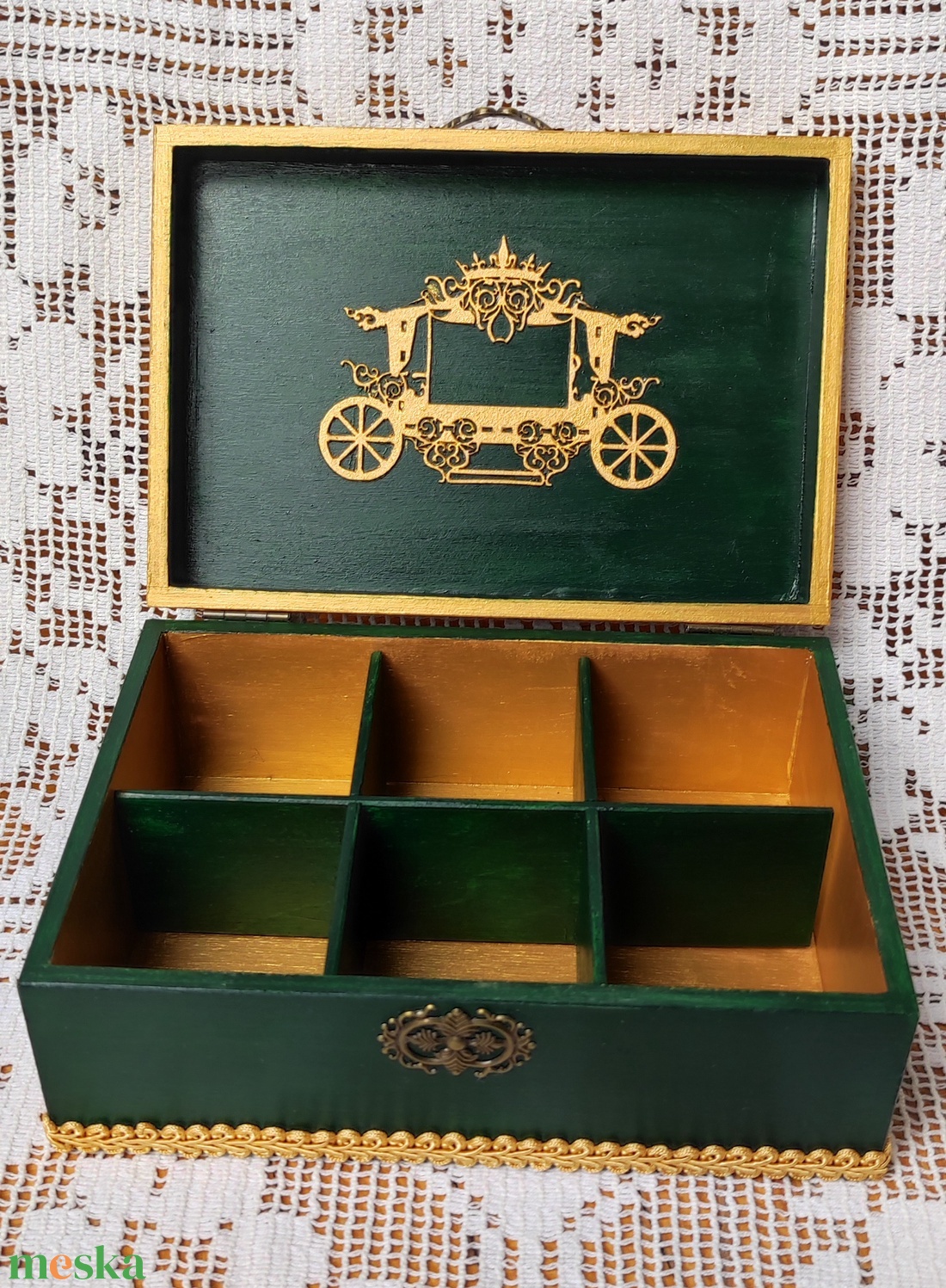 Schönbrunn díszdoboz, teafilter tartó doboz, teás doboz - otthon & életmód - konyhafelszerelés, tálalás - konyhai tárolás - tea & kávé tárolás - Meska.hu