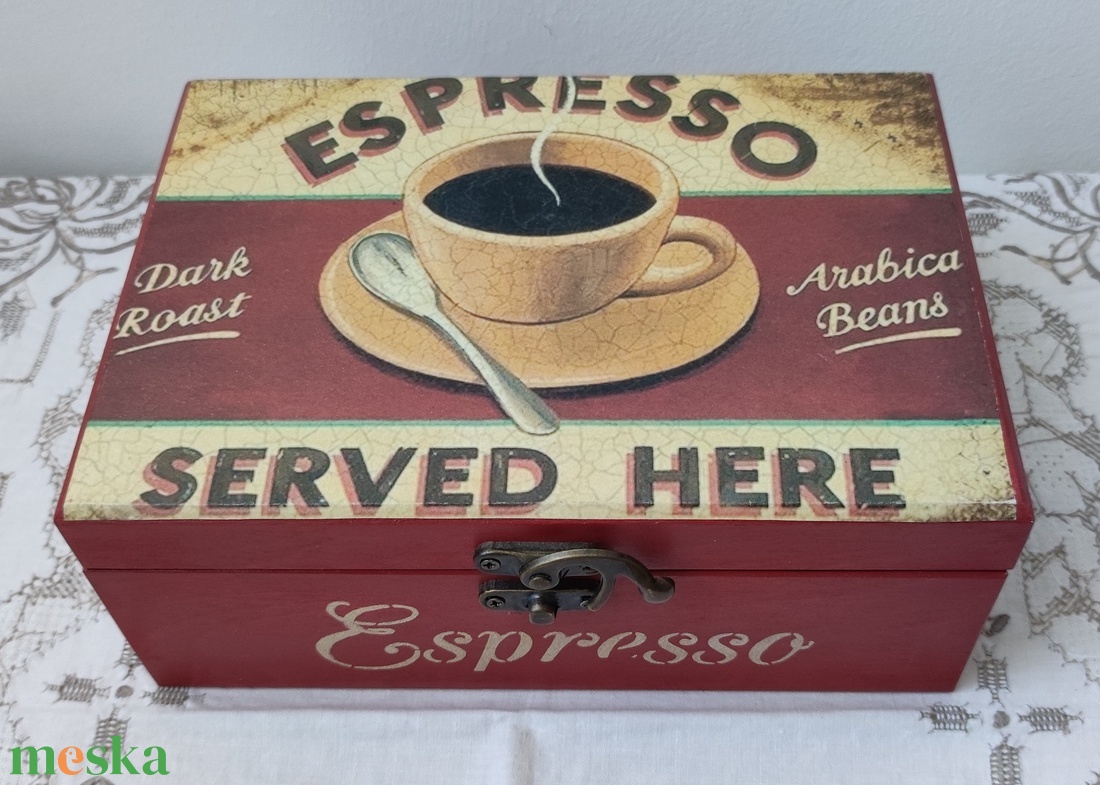 Kávékapszulás/teafilteres doboz/kávés doboz/teás doboz - otthon & életmód - konyhafelszerelés, tálalás - konyhai tárolás - tea & kávé tárolás - Meska.hu