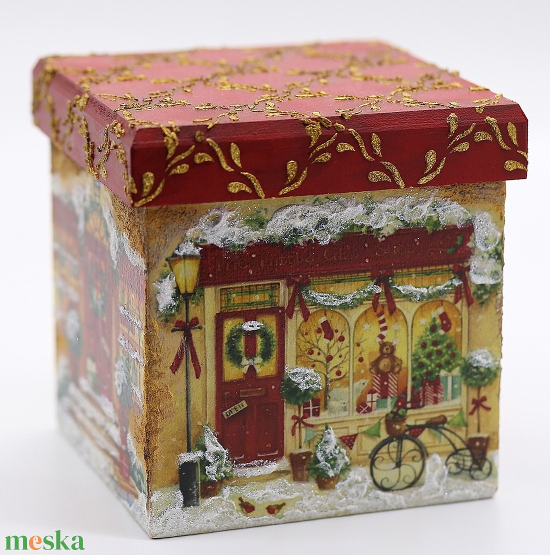 Karácsonyi házikó, mesebolt - karácsony - karácsonyi lakásdekoráció - karácsonyi falu, házikó - Meska.hu
