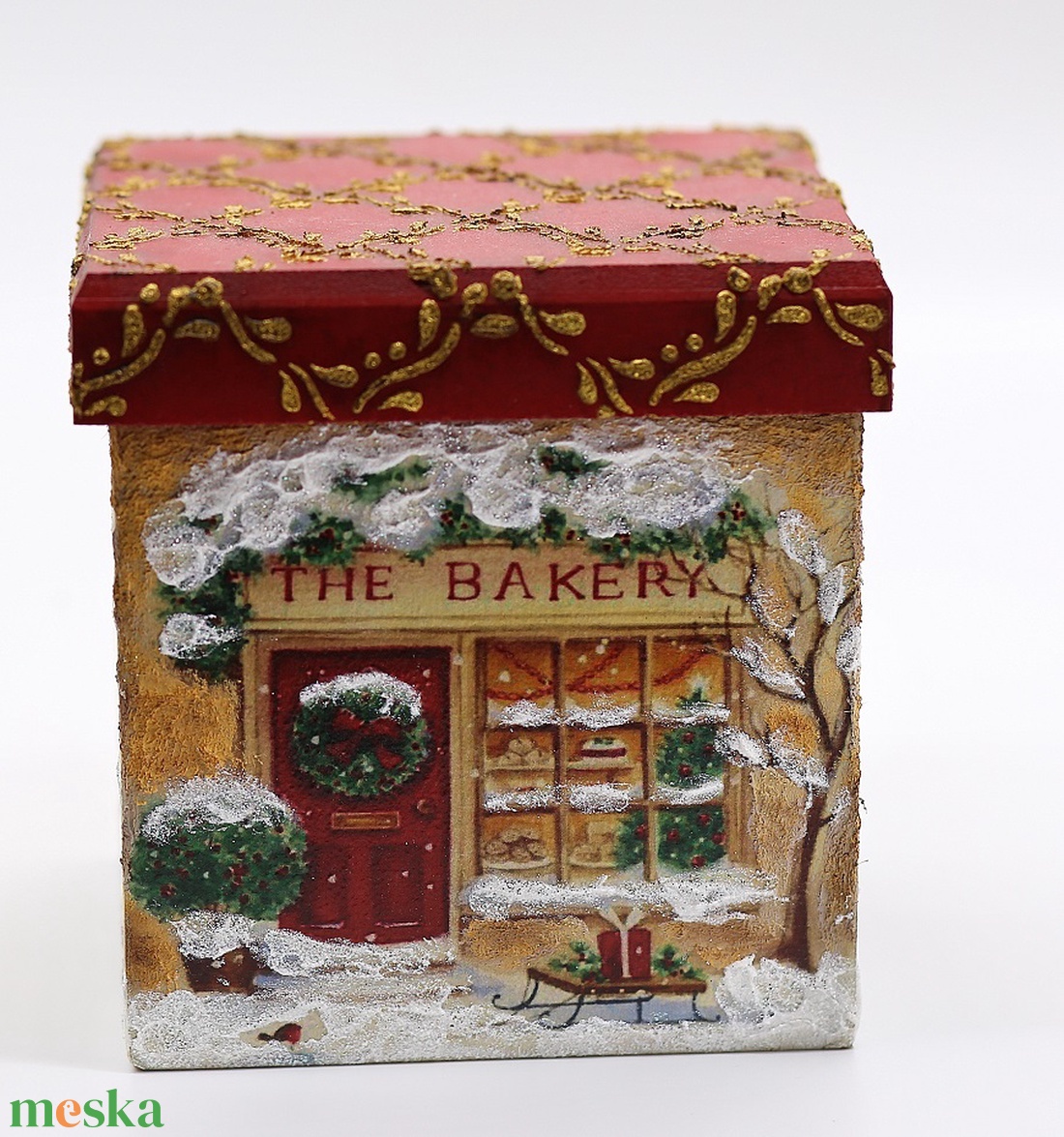 Karácsonyi házikó, mesebolt - karácsony - karácsonyi lakásdekoráció - karácsonyi falu, házikó - Meska.hu