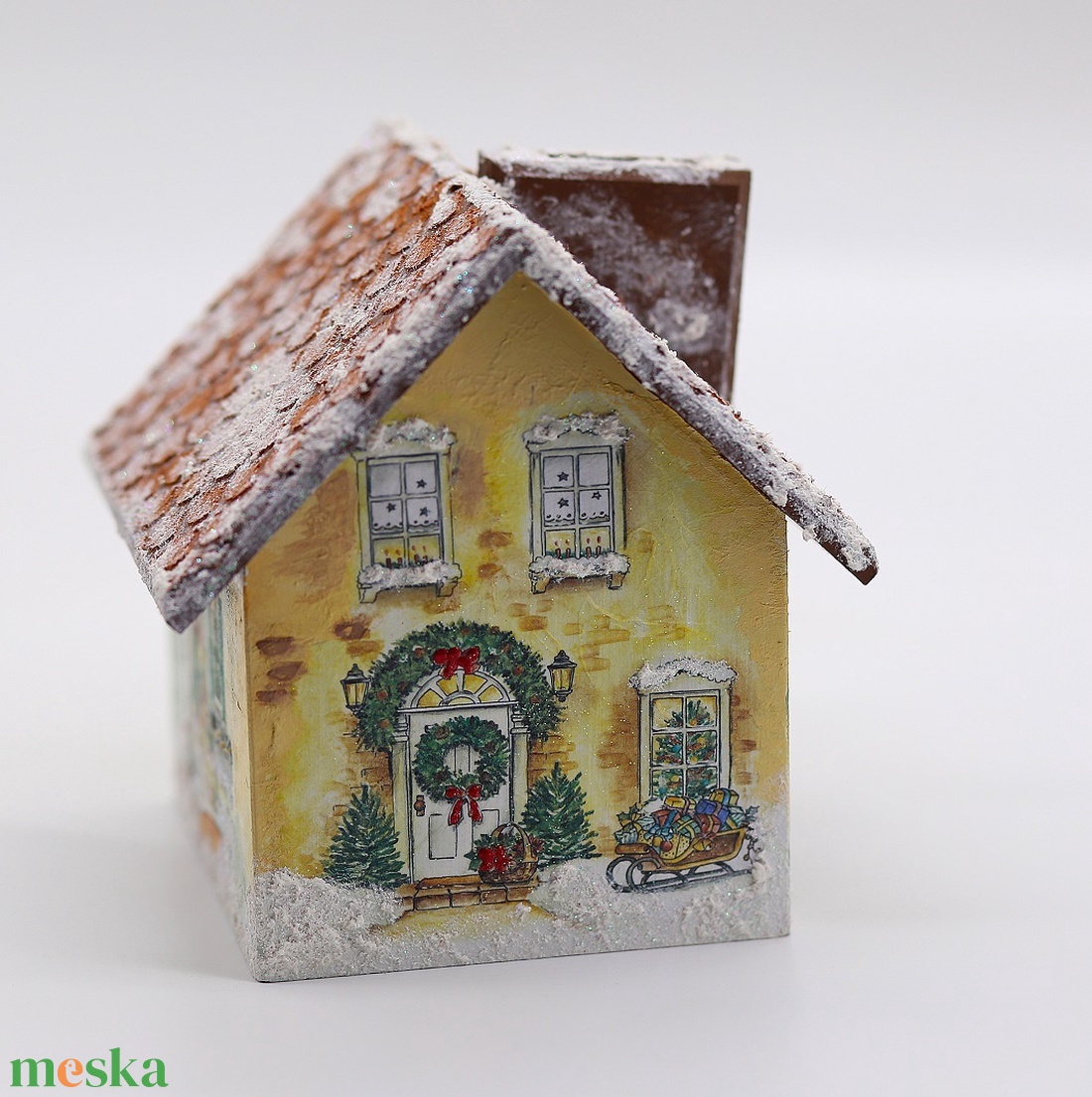 Téli házikó persely - otthon & életmód - dekoráció - asztal és polc dekoráció - persely - Meska.hu