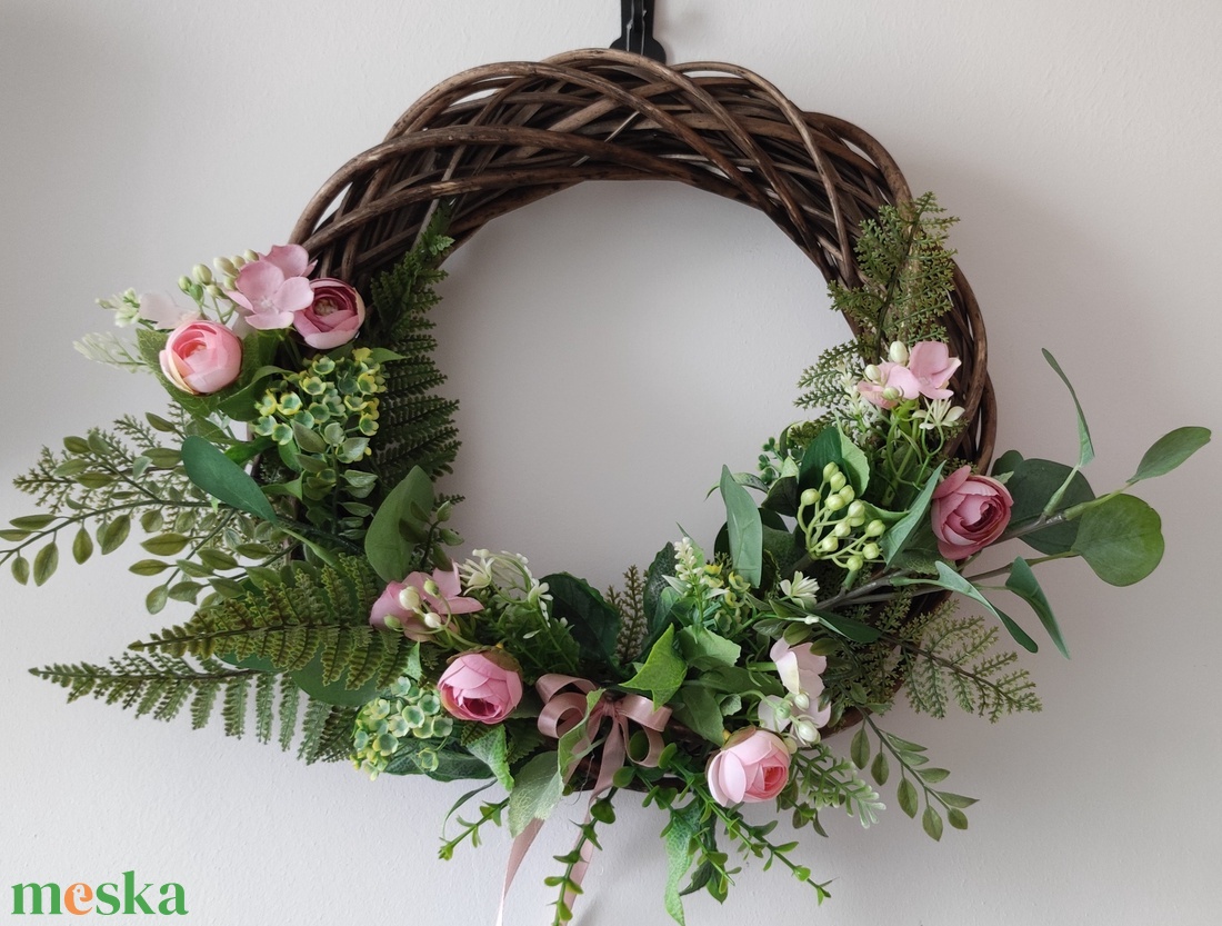 Tavaszi ajtódísz, koszorú - ünnepi díszek, dekorációk - húsvéti díszek és dekorációk - húsvéti ajtódísz, kopogtató - Meska.hu