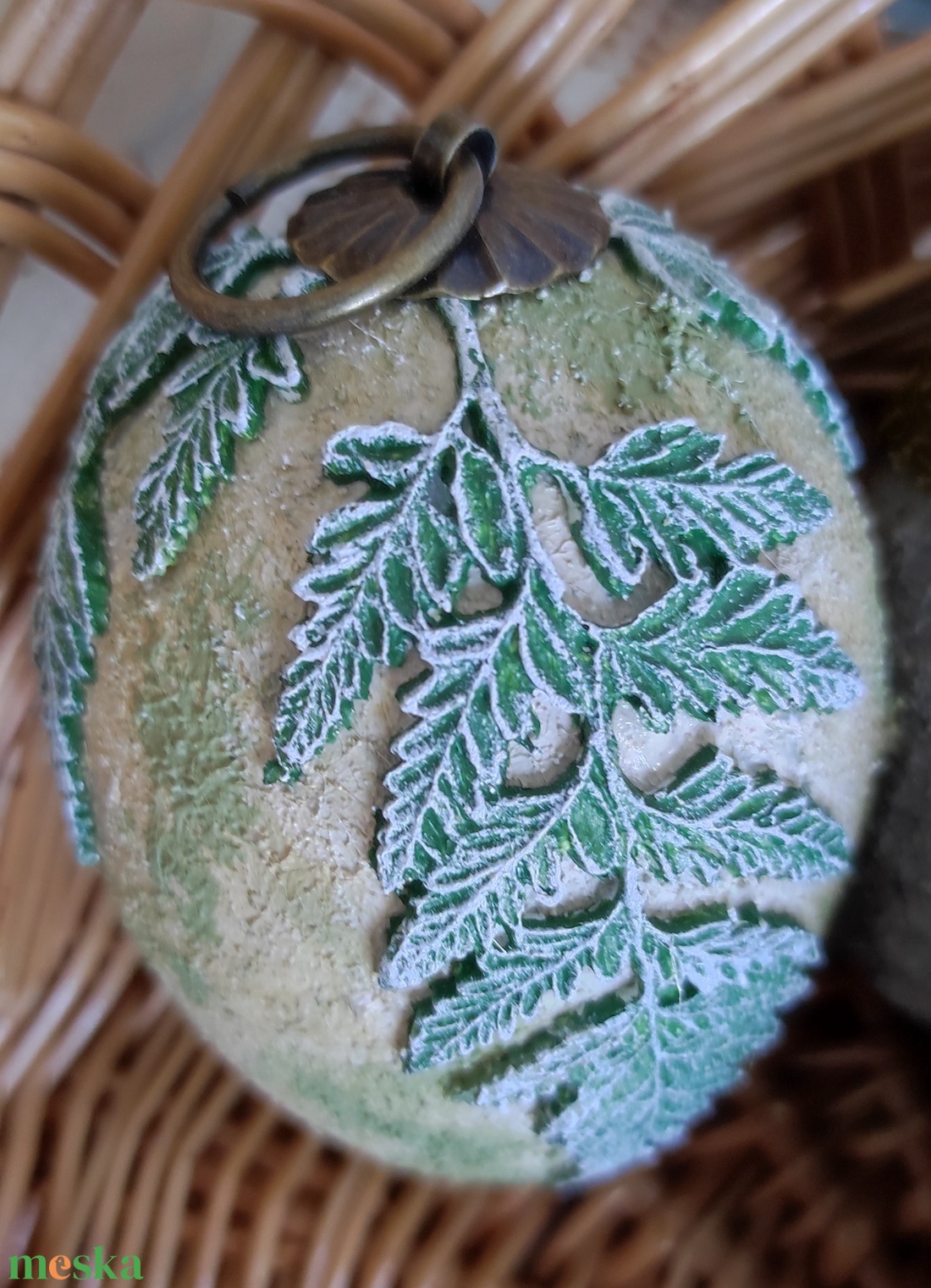 Felakasztható rusztikus húsvéti tojás - ünnepi díszek, dekorációk - húsvéti díszek és dekorációk - húsvéti tojás, hímestojás - Meska.hu