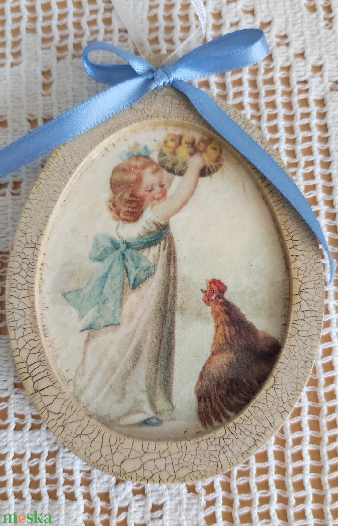 Tojás alakú fa alapra készült díszek - ünnepi díszek, dekorációk - húsvéti díszek és dekorációk - húsvéti tojás, hímestojás - Meska.hu