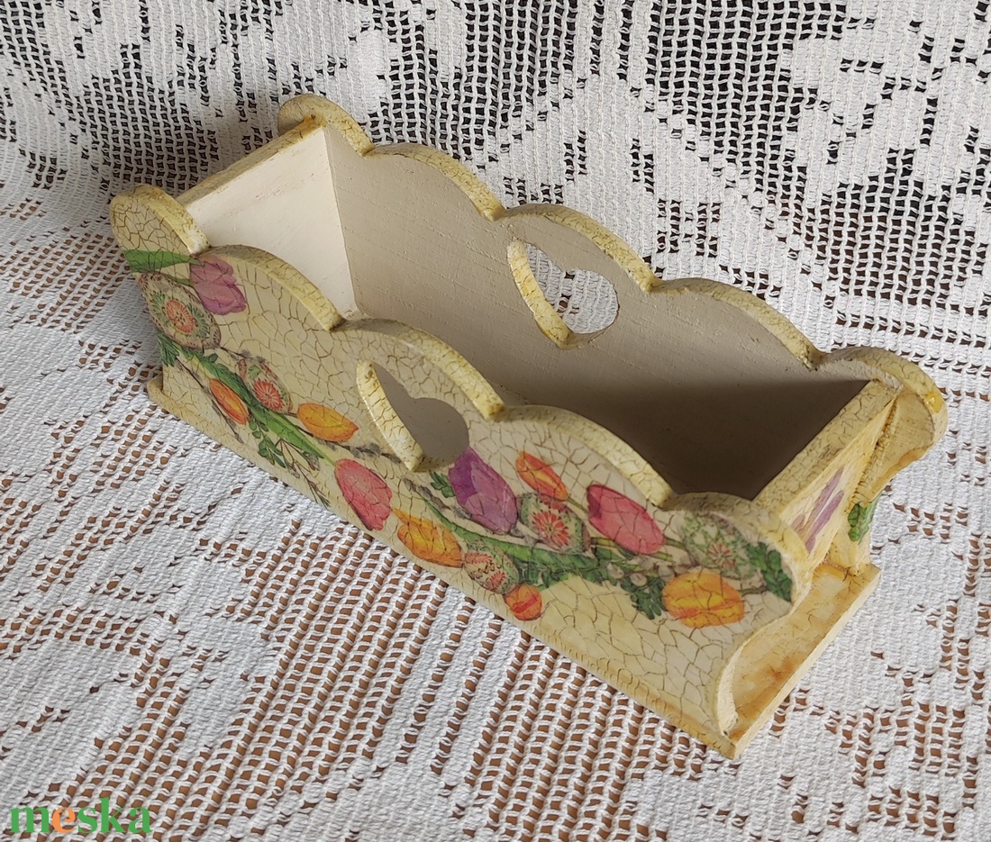 Húsvéti kosárka, tojástartó - ünnepi díszek, dekorációk - húsvéti díszek és dekorációk - húsvéti tojástartó - Meska.hu