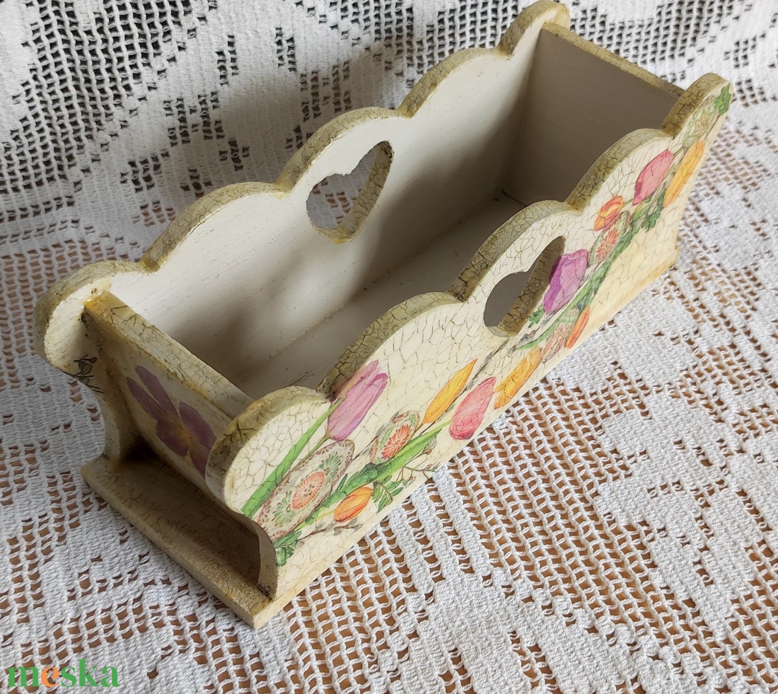 Húsvéti kosárka, tojástartó - ünnepi díszek, dekorációk - húsvéti díszek és dekorációk - húsvéti tojástartó - Meska.hu