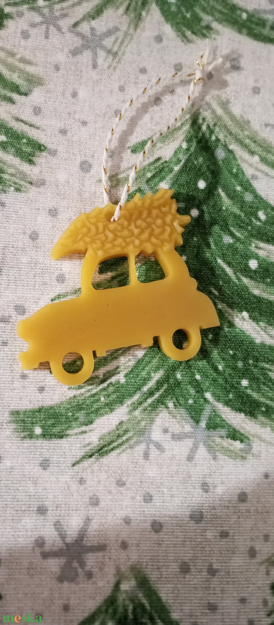 Autós karácsonyfa dísz méhviaszból  - karácsony - karácsonyi lakásdekoráció - karácsonyfadíszek - Meska.hu Autós karácsonyfa dísz méhviaszból  - karácsony - karácsonyi lakásdekoráció - karácsonyfadíszek - Meska.hu