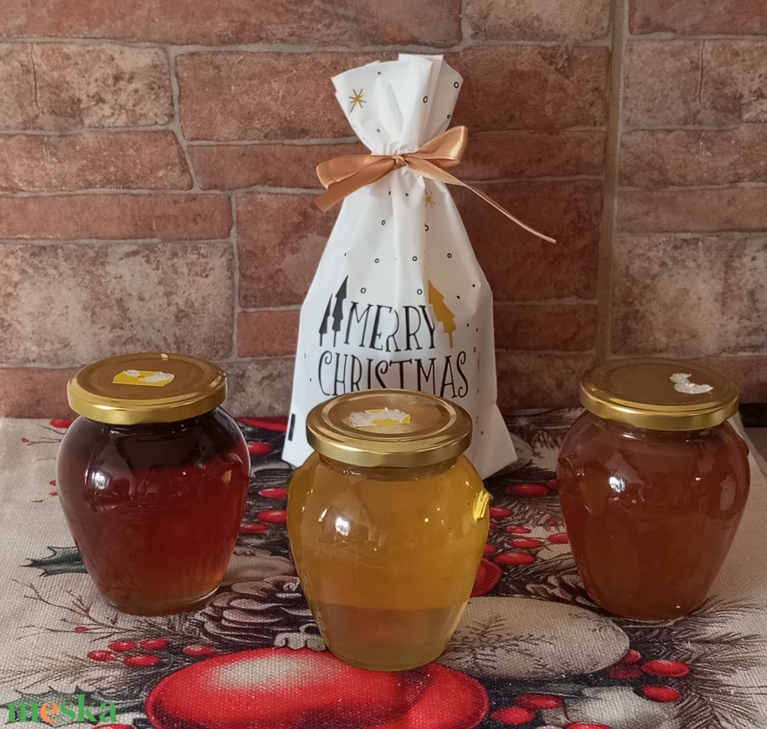 Ízesített méz karácsonyi tasakban  - élelmiszer - méz & propolisz - Meska.hu
