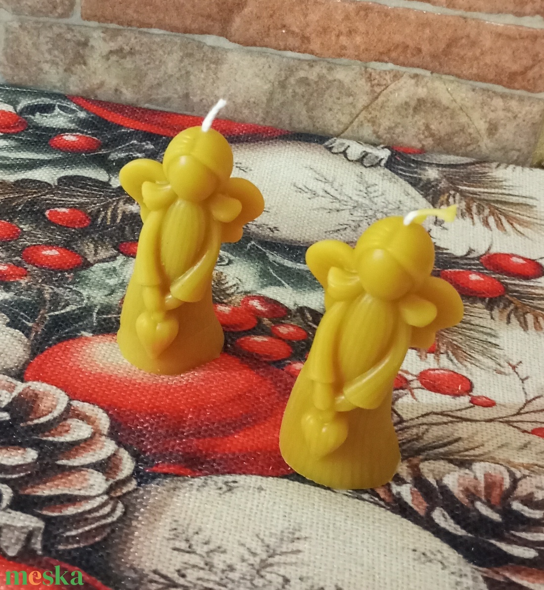 Angyal méhviasz gyertya  - karácsony - karácsonyi lakásdekoráció - karácsonyi illatgyertya, mécses - Meska.hu