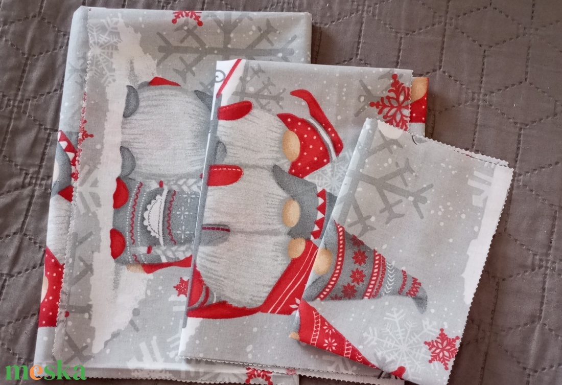 Karácsonyi méhviasz kendő szett - táska & tok - uzsonna- & ebéd tartó - szendvics csomagoló - Meska.hu