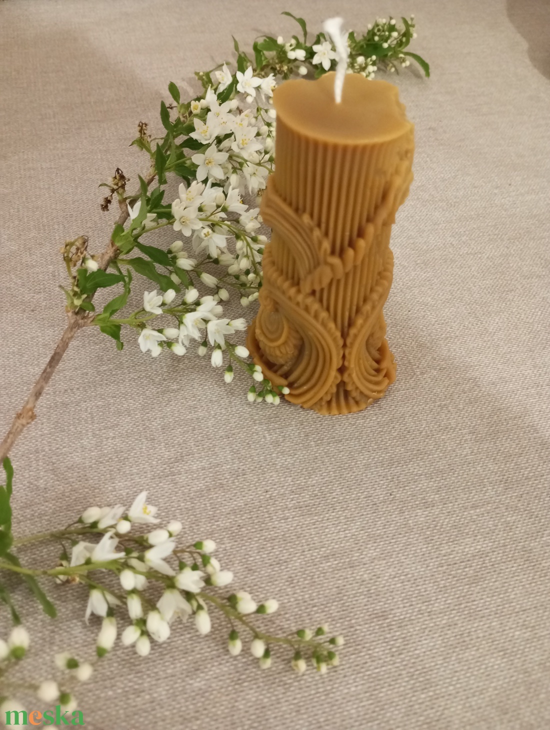 Vintage méhviasz gyertya  - otthon & életmód - gyertya, illat, aroma - gyertya - Meska.hu