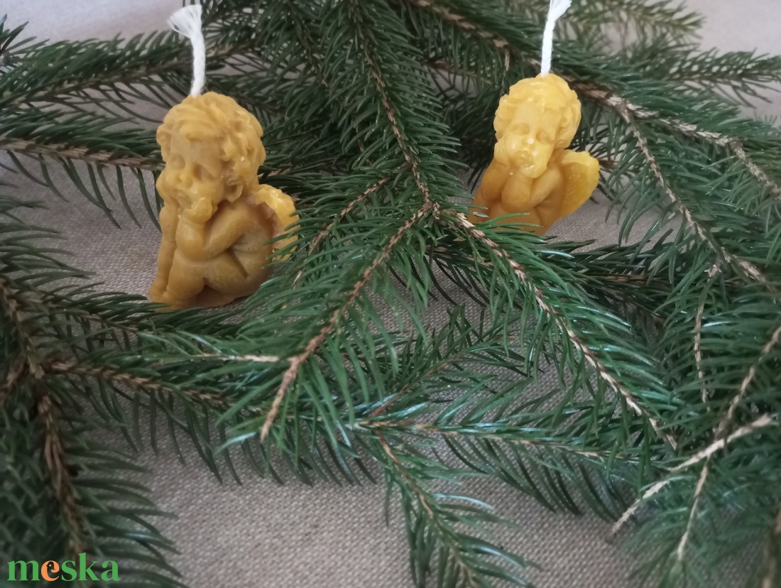 3 Ds angyal gyertya méh viaszból  - otthon & életmód - gyertya, illat, aroma - gyertya - Meska.hu