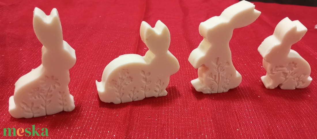 Díszcsomagolásban nyuszi alakú méhviaszos szappan  - szépségápolás - szappan & fürdés - kézműves szappan - Meska.hu