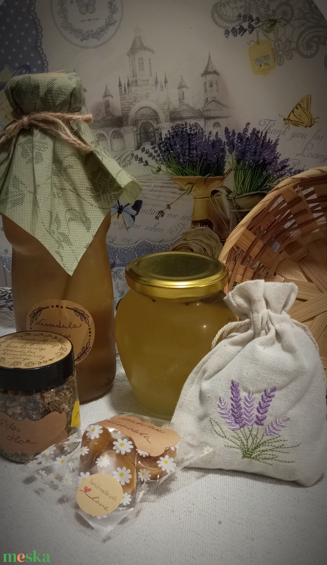 Levendulás ajándék csomag  - otthon & életmód - papír, írószer - ajándékozás kellékei - ajándék sorsjegy - Meska.hu
