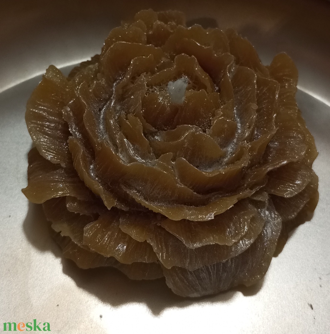 Csillamporos szellőrózsa méhviasz gyertya  - otthon & életmód - gyertya, illat, aroma - gyertya - Meska.hu