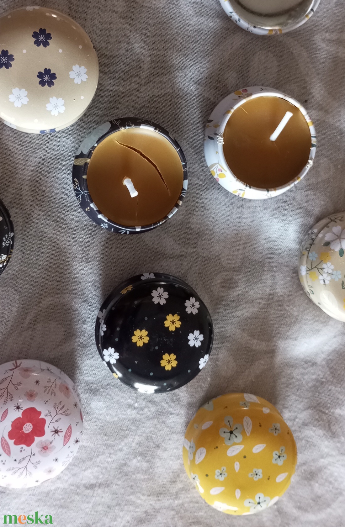 Fém dobozos méhviasz gyertya  - otthon & életmód - gyertya, illat, aroma - gyertya - Meska.hu